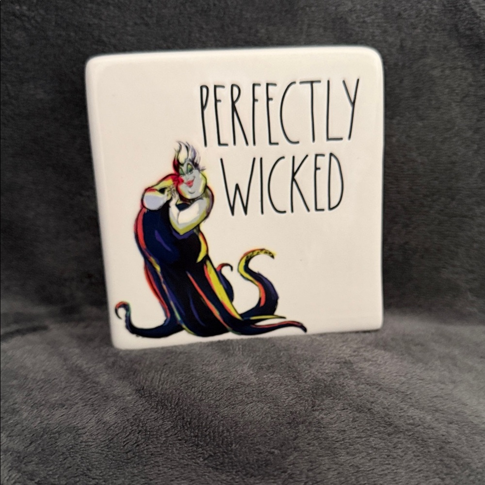 Rae Dunn Disney Perfectly Wicked Ceramic Tile - Picture 1 of 3